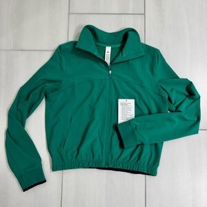 Lululemon Court Rival Tennis Track Jacket, size 2, Raceway Green